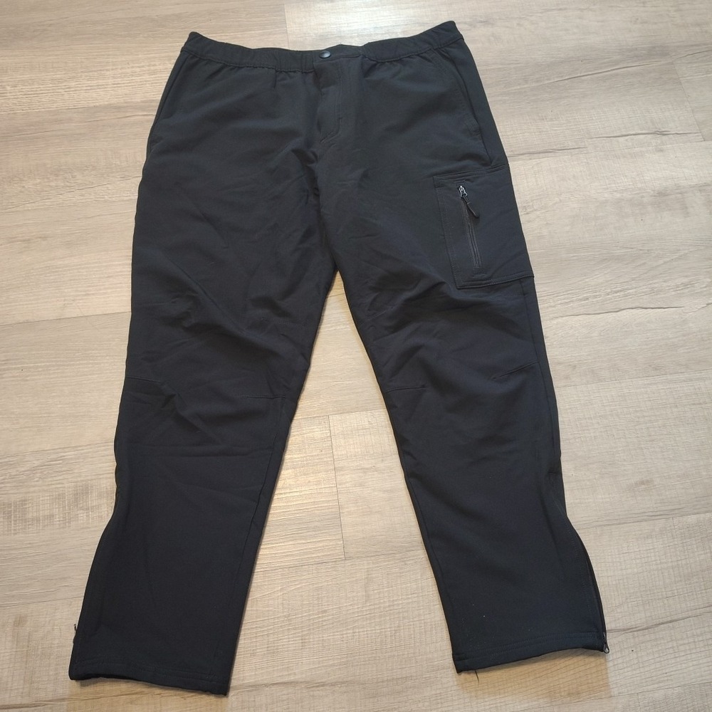 Fielder Bonobos Black Cargo Jogger Pants Mens Size L  Zip Ankle Stretch Short‎